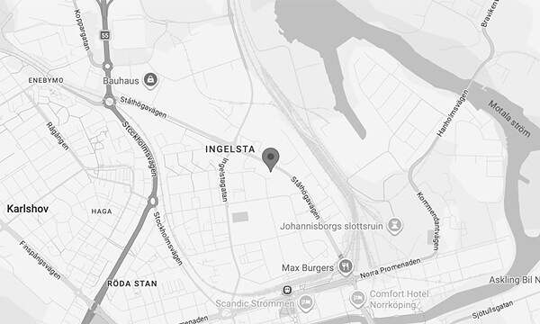 Karta till Easycounts kontor i Norrköping